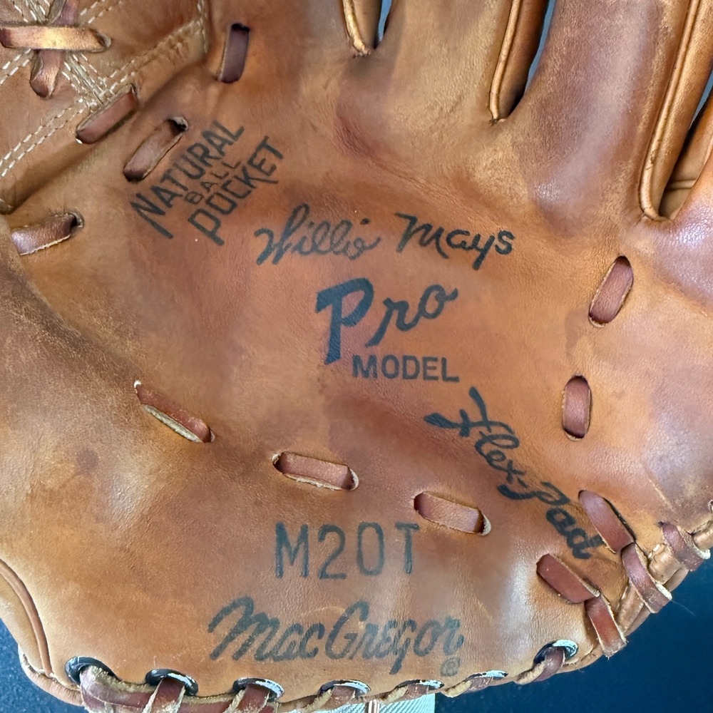 MacGregor Baseball Glove Kids Youth Willie Mays Pro Model M20T Leather Mitt - Picture 5 of 9